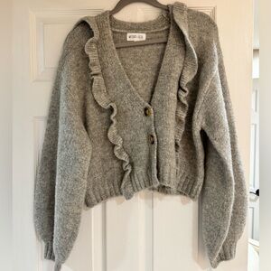 Ruffled Cardigan